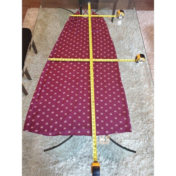 Old Navy Womens Purple Floral Rayon Scoop Neck Sleeveless Long Maxi Dress Size M - Picture 15 of 16